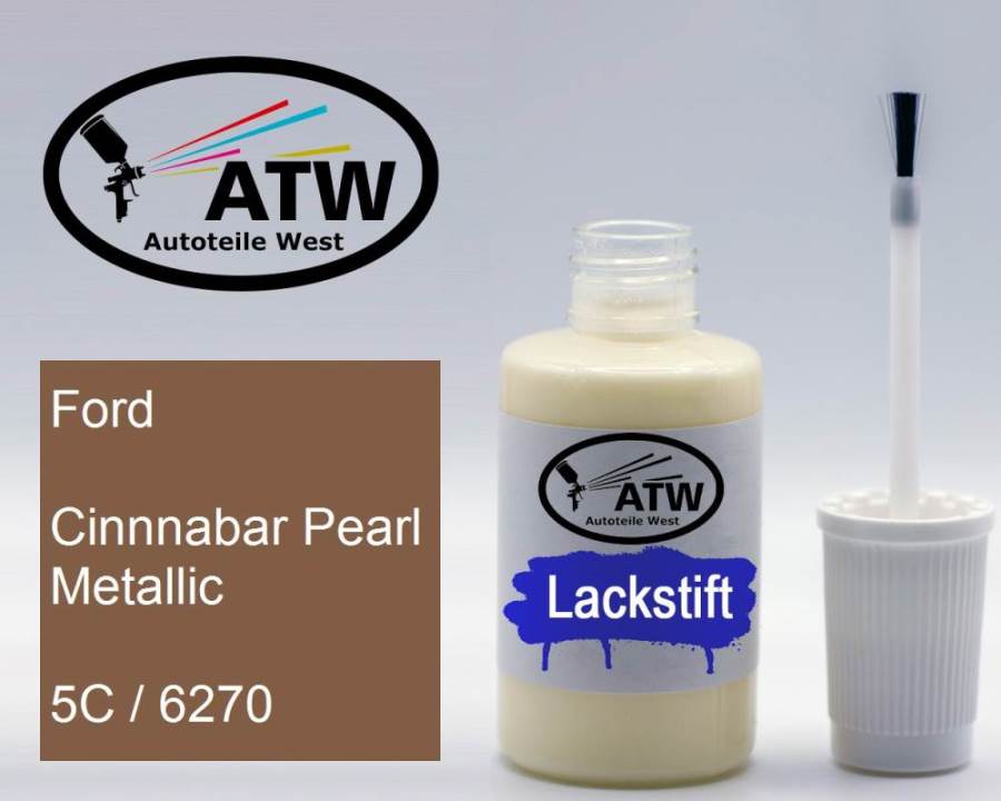 Ford, Cinnnabar Pearl Metallic, 5C / 6270: 20ml Lackstift, von ATW Autoteile West.